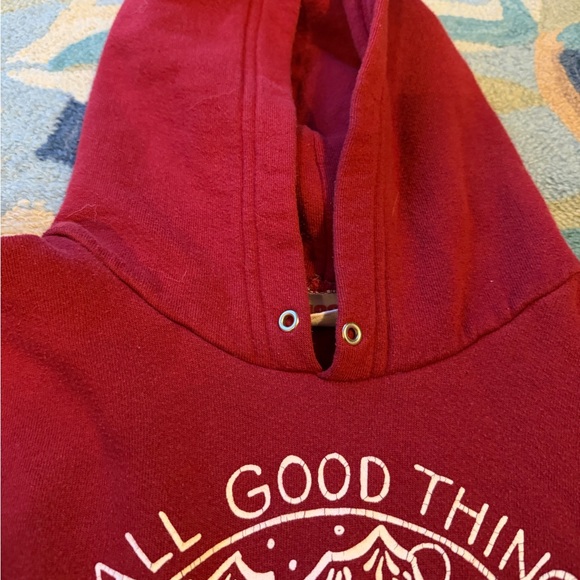 Salmon Sisters Red Graphic Hoodie size small - Picture 5 of 5